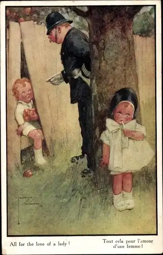Künstler Ak Wood, Lawson, All for the love of a lady, Kinder, Polizist