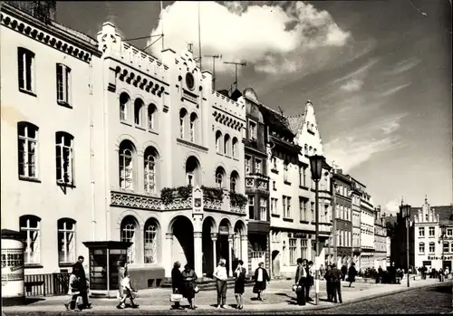 Ak Hansestadt Wismar, Straßenpartie