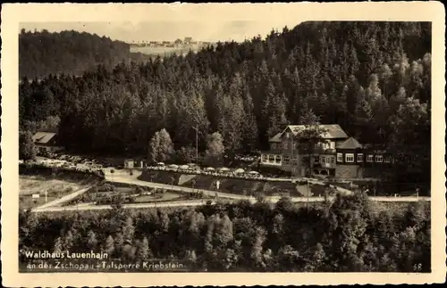 Ak Lauenhain Mittweida in Sachsen, Zschopau Talsperre Kriebstein, Waldhaus Lauenhain