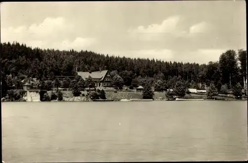 Ak Kriebstein Mittelsachsen, Talsperre Kriebstein, HO Gaststätte und Bootsstation