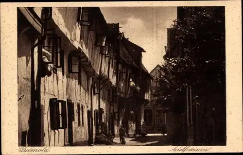 Ak Detmold in Nordrhein Westfalen, Blick in die Adolfstraße, Stadtansicht
