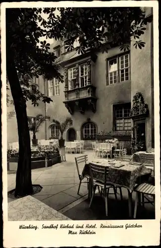 Ak Würzburg am Main Unterfranken, Sandhof, Kurbad und Hotel