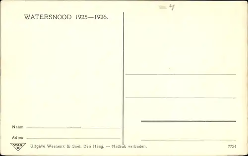 Ak Roermond Limburg Niederlande, Watersnood 1925-1926, de Koninklijke familie