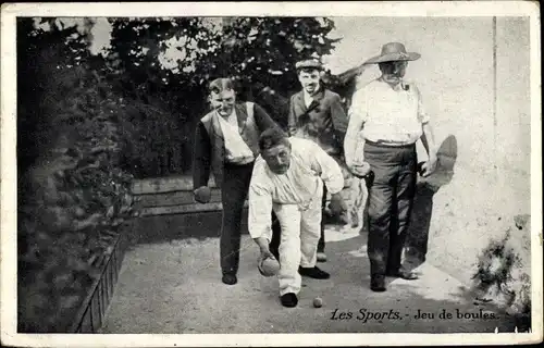 Ak Les Sports, Jeu de Boules, Franzosen beim Spielen