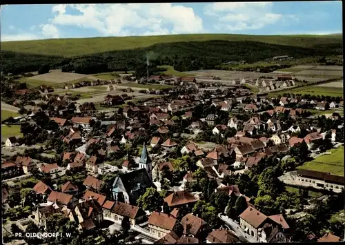 Ak Preußisch Oldendorf in Westfalen, Panorama, Fliegeraufnahme