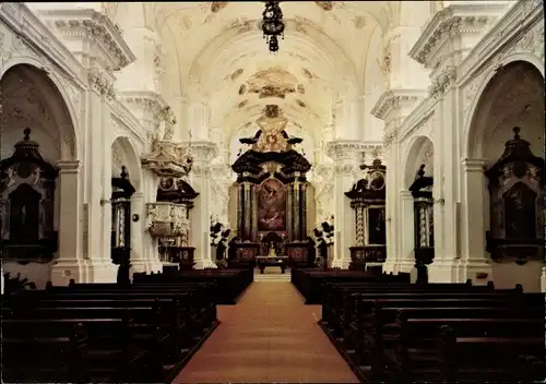 Ak Ellwangen an der Jagst Württemberg, Pfarr- u. Wallfahrtskirche Schönenberg, Innenansicht