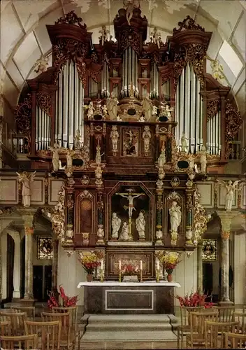 Ak Clausthal Zellerfeld im Oberharz, Marktkirche zum Heiligen Geist, Altar, Orgel