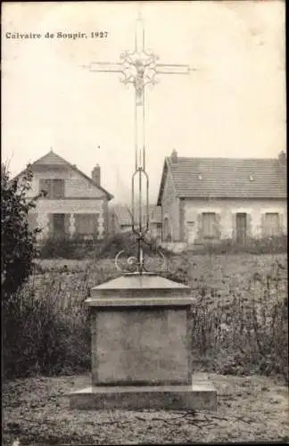 Ak Soupir Aisne, Calvaire, 1927