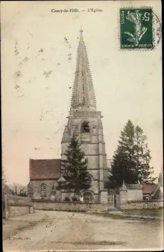 Ak Coucy la Ville Aisne, L'Eglise