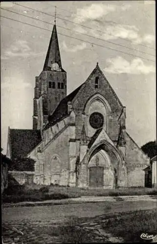 Ak Crépy en Laonnois Aisne, L'Eglise Notre Dame
