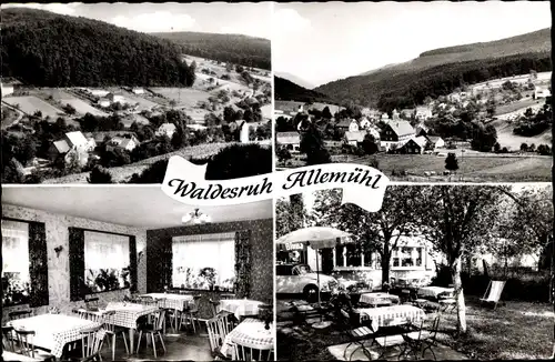 Ak Allemühl Schönbrunn in Baden, Gasthaus und Pension Waldesruh, Teilansicht