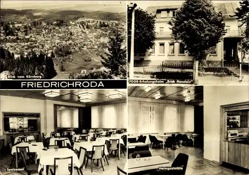 Ak Friedrichroda im Thüringer Wald, Blick vom Körnberg, FDGB Erholungsheim Erich Honstein