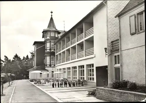 Ak Elgersburg in Thüringen, Erholungsheim der SED MOPR, Terrasse, Schachspiel