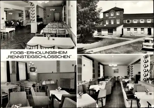 Ak Ernstthal am Rennsteig Lauscha in Thüringen, FDGB-Erholungsheim Rennsteigschlösschen, Klubraum