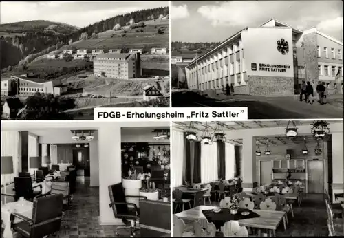 Ak Fehrenbach Masserberg in Thüringen, FDGB-Erholungsheim Fritz Sattler