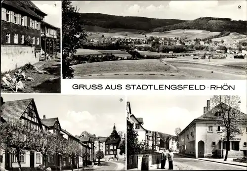 Ak Stadtlengsfeld in der Rhön Thüringen, FDGB Diätheim, Marktplatz, Felda Lichtspiele, Gesamtansicht