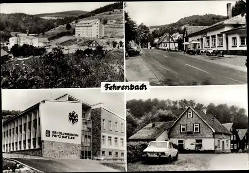 Ak Fehrenbach Masserberg in Thüringen, Erholungsheim Fritz Sattler, HOG Treffpunkt, HOG Rasthof