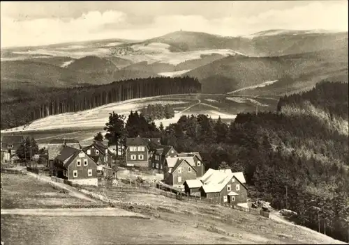 Ak Masserberg in Thüringen, Teilansicht mit Meuselbacher Kuppe