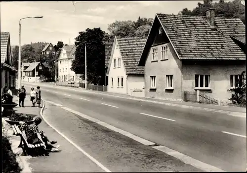 Ak Hirschbach Schleusingen in Thüringen, Straßenpartie