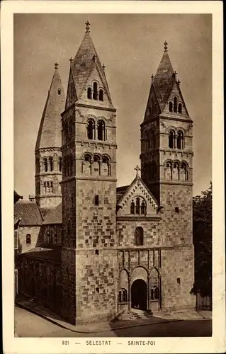 Ak Sélestat Schlettstadt Elsass Bas Rhin, L'Eglise Sainte Foi