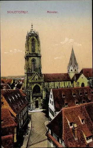 Ak Sélestat Schlettstadt Elsass Bas Rhin, Münster