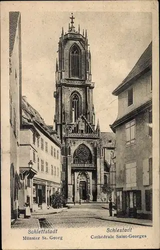 Ak Sélestat Schlestadt Schlettstadt Elsass Bas Rhin, Cathedrale Saint Georges