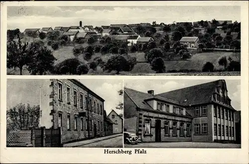 Ak Herschberg Rheinland Pfalz, Teilansicht, Gasthof