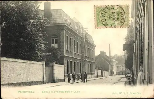 Ak Péruwelz Hennegau, Ecole Moyenne des Filles