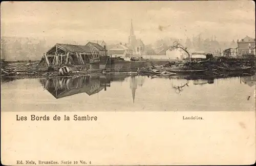 Ak Landelies Montigny-le-Tilleul Wallonien Hennegau, Les Bords de la Sambre