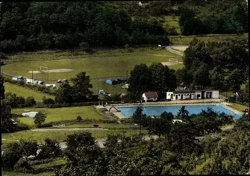 Ak Spangenberg in Hessen, Liebenbach Bad, Freibad, Fußballplatz