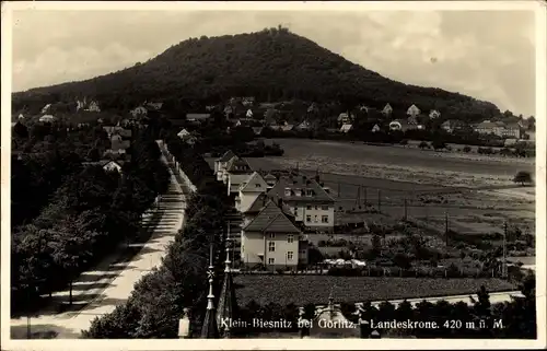 Ak Klein Biesnitz Görlitz Sachsen, Ort mit Landeskrone