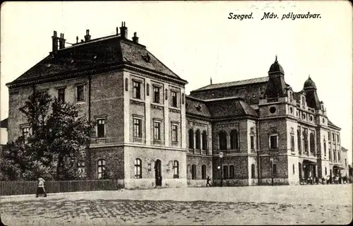 Ak Szeged Segedin Ungarn, Mav. palyaudvar, Bahnhof