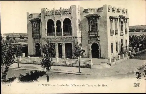 Ak Bizerte Tunesien, Cercle des Officiers de Terre et le Mer