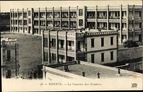 Ak Bizerte Tunesien, La Caserne des Zouaves, Kaserne