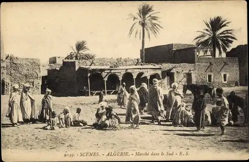 Ak Algerien, Scenes Algerie, Marche dans le Sud