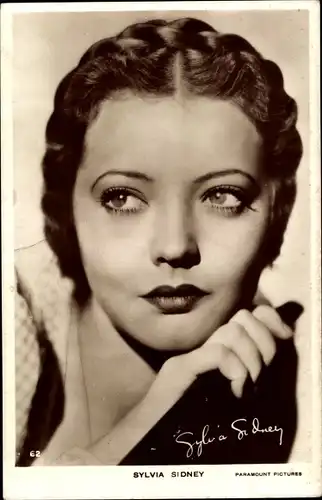 Ak Schauspielerin Sylvia Sidney, Portrait