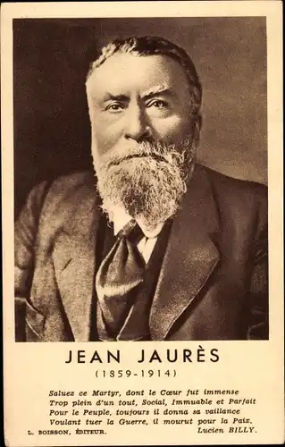 Ak Politiker Jean Jaurès, Portrait