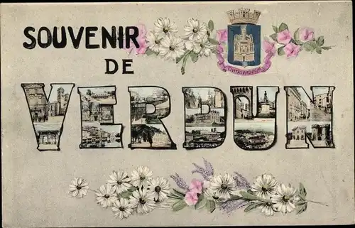 Buchstaben Ak Verdun Lothringen Meuse, Stadtansichten