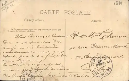 Ak Verdun Lothringen Meuse, Place Chevert, Denkmal