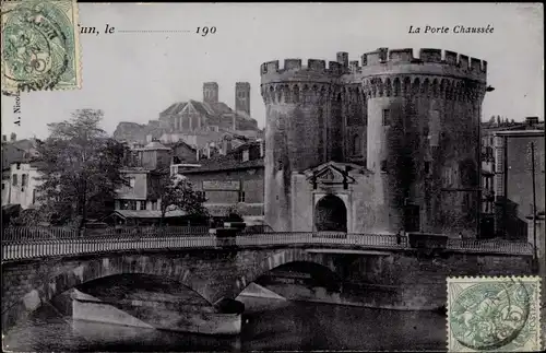 Ak Verdun Lothringen Meuse, La Porte Chaussee