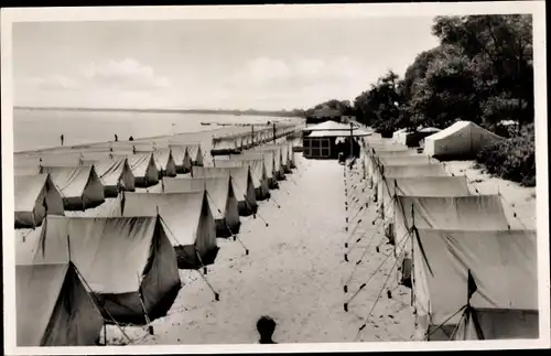 Ak Ostseebad Scharbeutz in Ostholstein, Zelthotelstadt, Campingplatz am Strand