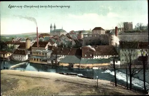 Ak Cheb Eger Region Karlsbad, Vom Steinbruch beim Schustersprung