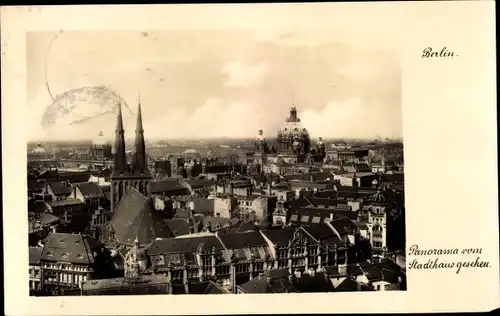 Ak Berlin Mitte, Panorama vom Stadthaus gesehen