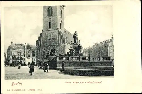 Ak Berlin Mitte, Neuer Markt und Lutherdenkmal