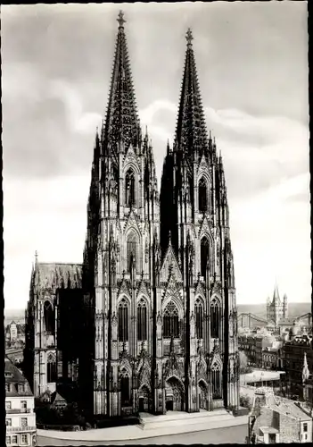 Ak Köln am Rhein, Dom von Westen