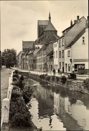 Ak Hansestadt Wismar, Mühlengrube, Kanal