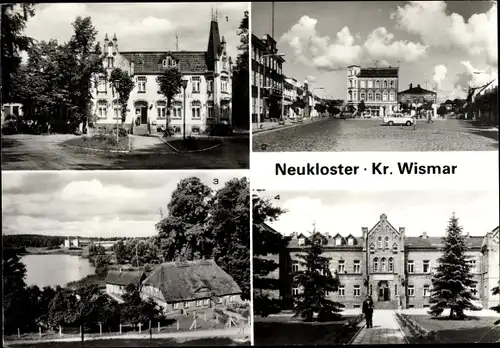 Ak Neukloster in Mecklenburg, Handwerkerheim, Marktplatz, Fischerhaus a. See, Reha-Zentrum f. Blinde