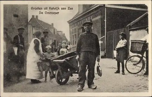 Ak Katwijk aan Zee Südholland Niederlande, De Omroeper, Schubkarre