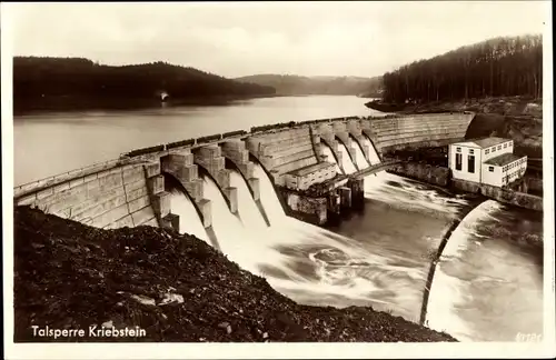 Ak Kriebstein Mittelsachsen, Zschopau Talsperre