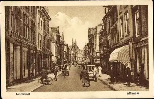 Ak Alkmaar Nordholland Niederlande, Langestraat